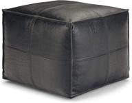 simpli home brody square distressed home decor and poufs логотип