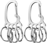 🔑 stainless steel quick release keychain holder - keychain carabiner clip логотип