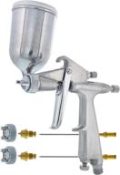 🎨 tcp global mini gravity feed spray gun with needle & nozzle set (.8mm, .5mm, and 1.0mm) and side mounted rotating cup logo