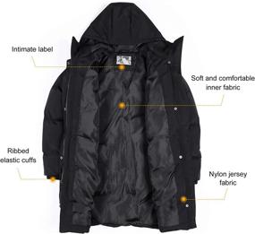 img 1 attached to Winter Outdoor parkas: CAMEL Women's Hooded Puffer Long Coat with Windproof Technology for Extra Warmth