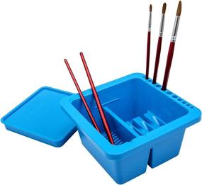 img 4 attached to 🎨 MyLifeUNIT Paint Brush Cleaner and Organizer for Acrylic, Watercolor, and Water-Based Paints (Blue) - Efficient Paint Brush Holder Solution