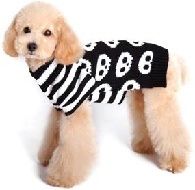 img 2 attached to 🎃 Halloween Pet Clothes: HAPEE Dog Sweaters for Dogs and Cats - Stylish and Spooky Attire