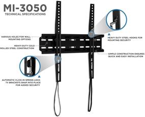 img 2 attached to 📺 Mount-It! Low-Profile TV Wall Mount: Thin Fixed Ultra-Slim Flush Design for 32-55 Inch TVs - 77 Lb. Capacity