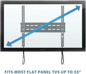 img 3 attached to 📺 Mount-It! Low-Profile TV Wall Mount: Thin Fixed Ultra-Slim Flush Design for 32-55 Inch TVs - 77 Lb. Capacity