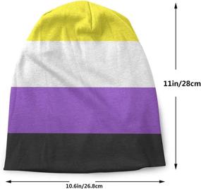 img 3 attached to 🎩 Non-Binary Pride Flag Slouchy Beanie Hat Winter Skull Cap for Men and Women - Perfect Gift