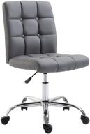 🪑 stylish & sustainable: edgemod aria task chair in grey vegan leather logo