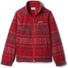 img 1 attached to 🧥 Columbia Kids' Benton Springs II Printed Fleece Jacket - Cozy and Trendy Outerwear for Children