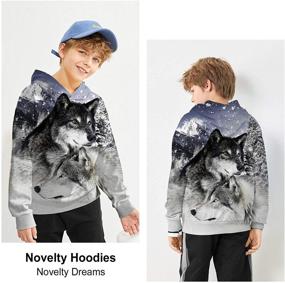 img 3 attached to 👕 Fashionable Boys' Clothing: Idgreatim Toddler Sweatshirt Crewneck in Hoodies & Sweatshirts