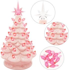 img 3 attached to Joiedomi Ceramic Christmas Tabletop Decoration Seasonal Decor