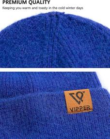 img 3 attached to 🧢 VIPPER Men's Beanie Knit Skull Cap - Warm Winter Stocking Hat for Guys and Women with Cuff - Cuffed Beanie Hat