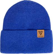 🧢 vipper men's beanie knit skull cap - warm winter stocking hat for guys and women with cuff - cuffed beanie hat logo