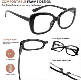 img 3 attached to 👓 Eyekepper Chic Oversized Reading Glasses for Women - Trendy Readers