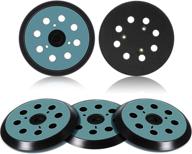 🪚 5-pack of 5-inch 8-hole hook and loop sander pads – replacement sanding backing plates compatible with &amp; makita logo