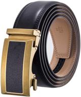 👔 adjustable leather automatic men's belt - sophisticated ratchet accessories logo