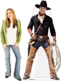 img 2 attached to Authentic Cowboy Stand-in Life Size Cardboard Cutout Standup: Experience Advanced Graphics at its Best!