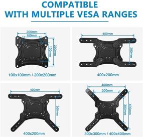 img 1 attached to Swivel Articulating Full Motion TV Mount Bracket by JUSTSTONE - Fits 28-60 Inch 📺 LED LCD Flat Curved Screen TV & Monitor, Max VESA 400x400 mm, Holds up to 80lbs