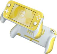 🎮 enhanced grip case for nintendo switch lite - ergonomic hand grips for enhanced control and protection (yellow) logo