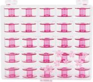 🧵 janome sewing machine cherry blossom pink bobbins 25 count: high-quality spools for your sewing needs logo