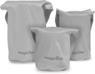 📷 ultra soft microfiber camera lens pouches (3 pack) with built-in cloth for cleaning and storing camera lenses - magicfiber logo