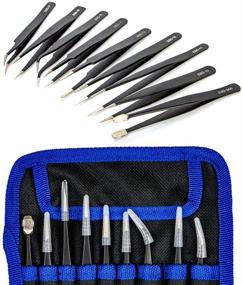 img 2 attached to GogoFix Precision Anti-Static ESD Tweezers Kit: The Ultimate Toolset for Electronics, Craft, Jewelry, and Lab Work