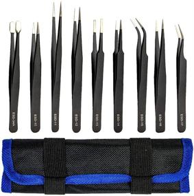 img 4 attached to GogoFix Precision Anti-Static ESD Tweezers Kit: The Ultimate Toolset for Electronics, Craft, Jewelry, and Lab Work