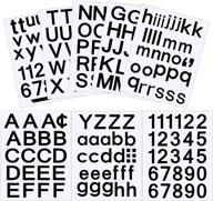 🏢 versatile 202-piece self-adhesive vinyl letters numbers kit for mailbox, signs, windows, doors, cars, trucks, home, business – address number sticker set (black, 1 inch) logo