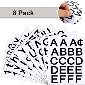 img 2 attached to 🏢 Versatile 202-Piece Self-Adhesive Vinyl Letters Numbers Kit for Mailbox, Signs, Windows, Doors, Cars, Trucks, Home, Business – Address Number Sticker Set (Black, 1 Inch)