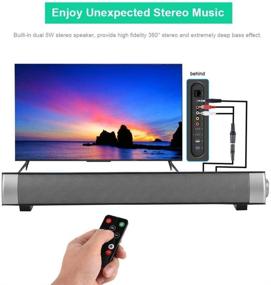 img 1 attached to 🔊 Wireless Soundbar with Deep Bass Subwoofer - Home Theater Surround Sound System with Noise Reduction and Built-in Mic - Remote Included for TV, PC, Tablets, Cellphone