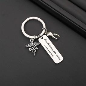 img 1 attached to Empowering Dental Assistant Gift: She Believed, So She Did Keychain