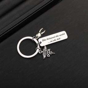 img 2 attached to Empowering Dental Assistant Gift: She Believed, So She Did Keychain