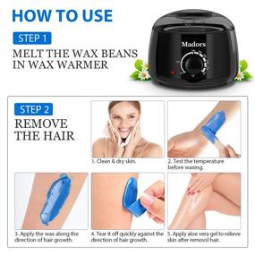 img 1 attached to 🔵 Madors 1lb Hard Wax Beads Kit - Effective Hair Removal for Brazilian, Underarms, Body, and Chest - Large Refill Pearl Beads for Wax Warmer (Blue)
