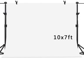 img 4 attached to 📸 MME 10x7 футовый белый нетканый фоновый экран для фото-видео фотостудии - PURME003