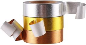 img 1 attached to 🎨 DECORA Gold Washi Masking Tape Collection: Premium Arts & Crafts Tape for Christmas and New Year Decoration