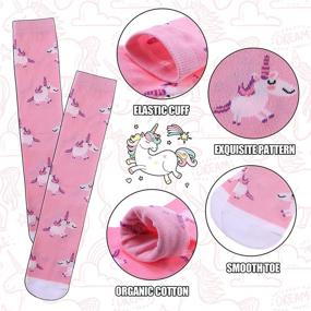 img 3 attached to 🧦 Cartoon Animal Knee High Socks for Girls - Warm and Cozy Cotton Stockings