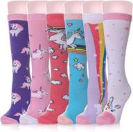 🧦 cartoon animal knee high socks for girls - warm and cozy cotton stockings logo