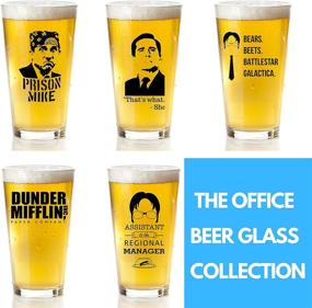 img 2 attached to 🍻 The Office Merchandise: 'That's What She Said' Funny Beer Glass - Michael Scott Quote Craft Beer Glasses