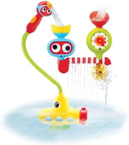 img 4 attached to 🚤 Yookidoo Submarine Spray Station - Battery Operated Water Pump with Hand Shower, Googly Eyes Water Spinner - Versatile Play Options for Ages 2-6