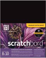 🎨 ampersand scratch art panel museum series: 8x10 scratchboard with 1/8 inch depth - premium art supply logo