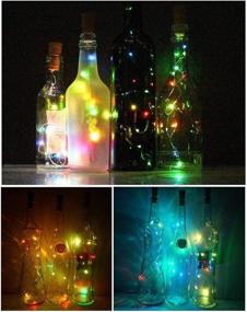 img 4 attached to 🍾 Wine Bottle Cork Lights: 12pcs 10 LEDs Silver Copper Wire Fairy String Lights - Battery Powered LED Decor for DIY, Party, Wedding, Christmas, Halloween - 5 Colors