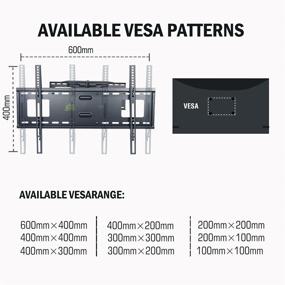 img 1 attached to 📺 FORGING MOUNT Long Extension Dual Articulating Arm Full Motion TV Mount Bracket with 43 inch Long Arm, Fits 42 to 90 Inch Flat/Curve TVs, Holds up to 132 lbs, VESA 600x400mm Compatible