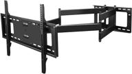 📺 forging mount long extension dual articulating arm full motion tv mount bracket with 43 inch long arm, fits 42 to 90 inch flat/curve tvs, holds up to 132 lbs, vesa 600x400mm compatible logo