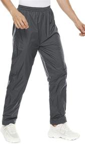 img 3 attached to BenBoy Men's Waterproof Rain Pants: Lightweight & Breathable Outdoor Over Pants for Hiking & Fishing