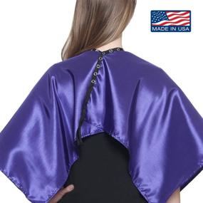 img 3 attached to 💇 Professional Salon Cape - Mane Caper Purple Iridescent Cape with Snaps | 45" x 60" | Heavy Duty & Extra Long Durability for Barbershops and Beauty Shops | Long Lasting & Specialized (Purple)