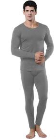 img 3 attached to 🩳 Men's Ultra Soft Thermal Underwear Base Layer Long Johns Set with Fleece Lining - 9M