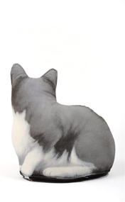 img 1 attached to 🐱 Fiddler's Elbow FE76 Gray & White Cat Doorstop: Charming and Practical Home Accessory