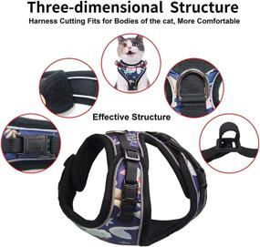 img 3 attached to Escape-Proof Cat Harness - MUDINPET Kitten Mesh Vest Harness, Adjustable & Reflective Comfortable Soft Chest Harness