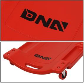 img 1 attached to 🔧 НАБОР ИНСТРУМЕНТОВ DNA MOTORING TOOLS-00201 36 дюймов в длину, 17 дюймов в ширину и 4,25 дюйма в высоту, низкопрофильный автомобильный подкатной механизм для ремонта автомобиля с подголовником в красном цвете.