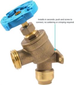 img 1 attached to SharkBite 24622LF Outdoor Garden Valve, 1/2-Inch x 3/4-Inch