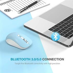 img 2 attached to 🖱️ JOYACCESS Bluetooth Mouse - 2.4G Dual Mode (Bluetooth 5.0/3.0+USB) - Laptop/Computer Mice for MacBook/Windows/MacOS/Android - Blue