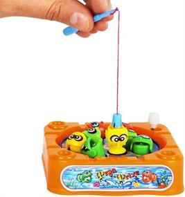 img 2 attached to Gamie Wind-Up Fishing Game Set for Kids - Pack of 4: 8 Toy Fish, 2 Rods - Ideal Party Favor, Carnival Prize or Gift for Little Boys and Girls